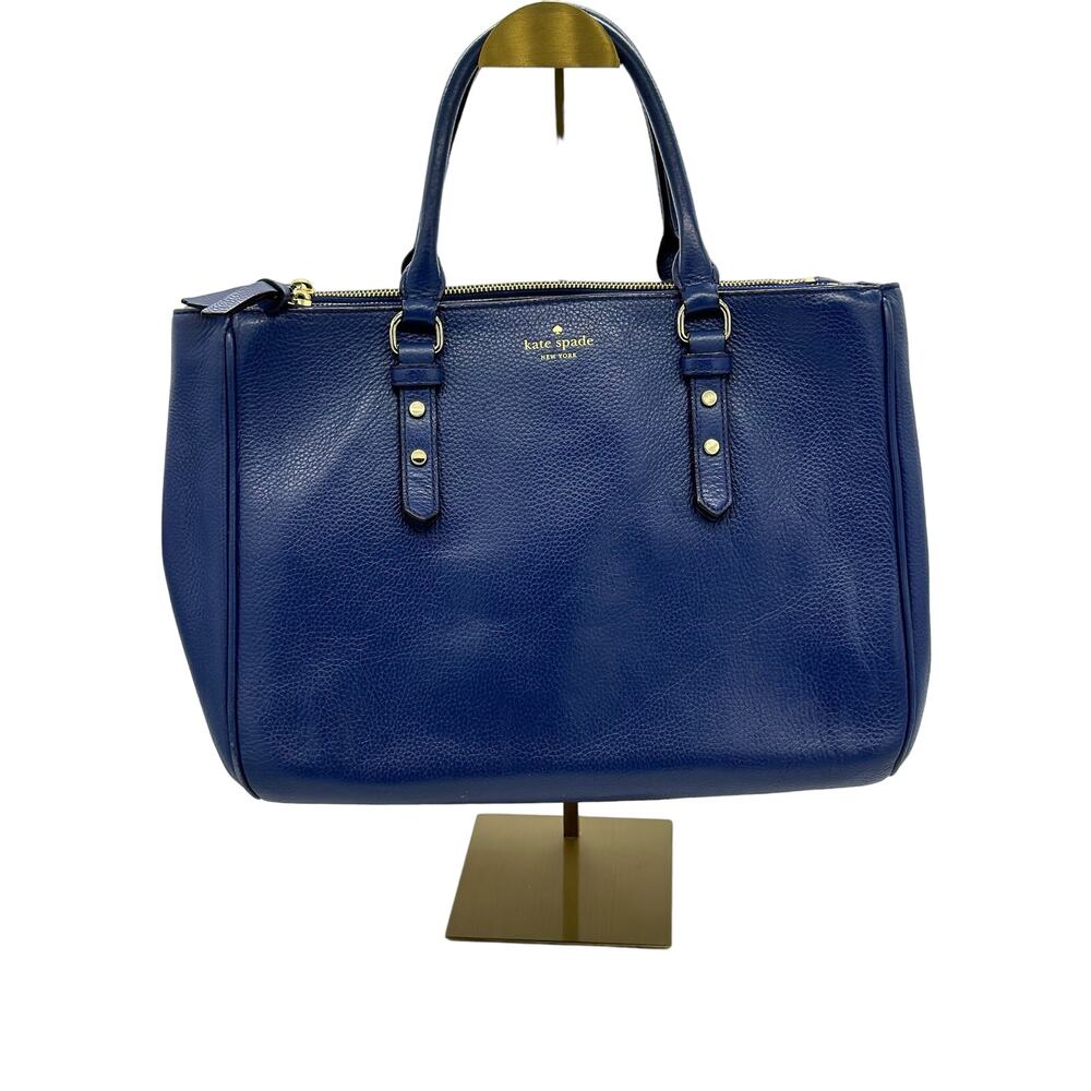 Kate Spade Leighann Mulberry Street Asilah Blue Leather Tote Bag*Beautiful